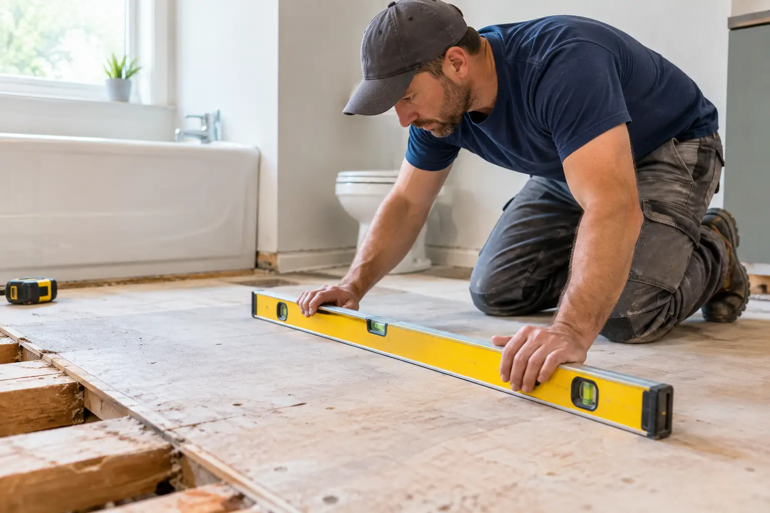 How to Fix Uneven Bathroom Subfloor Safely